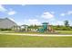 Community playground with climbing structures and slides, set against a backdrop of green grass and trees at 218 Calhoun Falls Dr., Myrtle Beach, SC 29579