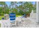 Backyard patio with outdoor dining area, grill, lounge chairs and a well-manicured lawn at 277 Splendor Circle, Murrells Inlet, SC 29576