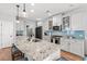 Open kitchen with island, granite countertops, stainless steel appliances, and light blue backsplash at 277 Splendor Circle, Murrells Inlet, SC 29576