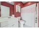 Cozy bathroom with vanity, and shower-tub combination, complete with shelving at 3983 Forsythia Ct. # 301, Myrtle Beach, SC 29588