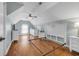 Light bedroom with a vaulted ceiling, hardwood floors, and a shell headboard at 4232 Pointer Ct., Myrtle Beach, SC 29579