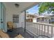 Cozy front porch with seating and a view of the neighborhood at 6001-1623 S Kings Hwy., Myrtle Beach, SC 29575