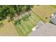 Aerial view of the property showcasing the backyard with playset and fencing at 625 Heritage Downs Dr., Conway, SC 29526