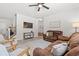 Comfortable living room featuring plush seating, modern flooring and decor at 625 Heritage Downs Dr., Conway, SC 29526