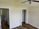 Bedroom featuring a ceiling fan, wood-look flooring, and closet space at 753 Bucklin Loop, Myrtle Beach, SC 29579