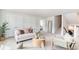 Open living room featuring neutral tones, stylish furnishings, and a stairway view at 768 Choctaw Dr., Conway, SC 29526