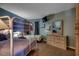 Comfortable bedroom featuring bunk beds, a dresser with a mirror, and neutral decor at 806 N Waccamaw Dr. # 304, Garden City Beach, SC 29576