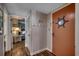 Hallway with a charming nautical-themed door and views into other rooms at 806 N Waccamaw Dr. # 304, Garden City Beach, SC 29576