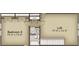 Second-floor plan featuring a loft, a bathroom, and a bedroom with linen closet at 811 Big Cedar Dr., Loris, SC 29569
