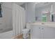 Clean bathroom with a shower and tub combination, offering functionality and style in a neutral color palette at 816 Barn Owl Ct. # 816, Myrtle Beach, SC 29579