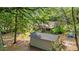 Aerial view of home highlighting its spacious lot, screened porch, and detached shed at 8506 Old Nichols Hwy., Nichols, SC 29581