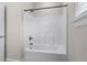 Clean, white shower and tub combination with chrome fixtures and window at 104 Browns Hollow Ct., Loris, SC 29569