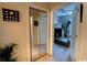 Bright bedroom featuring a bunk bed, ceiling fan, and mirrored closet doors at 1101 Peace Pipe Pl. # 104, Myrtle Beach, SC 29579