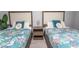 Bright bedroom with two beds, lamps, and stylish decor at 1105 S Ocean Blvd. # 932, Myrtle Beach, SC 29577