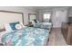 Bright bedroom with two beds, lamps, and stylish decor at 1105 S Ocean Blvd. # 932, Myrtle Beach, SC 29577