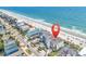 Scenic aerial view of beachfront property, showcasing proximity to the ocean and sandy shoreline at 1119 S Ocean Blvd. # 8, Surfside Beach, SC 29575