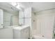 Bathroom with modern vanity, large mirror, and walk-in shower at 1200 5Th Ave. N # 1207, Surfside Beach, SC 29575