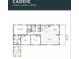 Floor plan of the home showing 3 bedrooms, 2 baths, kitchen, living room, dining room and porch at 1321 Rabbit Ln., Conway, SC 29526
