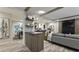 Stylish living room featuring modern decor, wood-look floors, and an open layout at 1325 Rabbit Ln., Conway, SC 29526