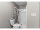 Bathroom with a toilet and shower with a shower curtain at 1356 Glenns Bay Rd. # A202, Surfside Beach, SC 29575