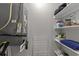 Showing a practical storage room, featuring ample shelving and an HVAC unit at 1409 Highway 15 # 4, Myrtle Beach, SC 29577