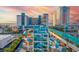 A view of Landmark Resort's onsite waterpark and nearby buildings at 1501 Ocean Blvd. S # 242, Myrtle Beach, SC 29577