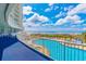 Stunning view of the sparkling pool and ocean from a private balcony at 161 Sea Watch Dr. # 601, Myrtle Beach, SC 29572