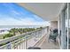 Relaxing balcony view of the ocean and beach with plenty of comfortable seating at 1625 S Ocean Blvd. # 211, North Myrtle Beach, SC 29582