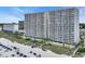 Beautiful aerial view of oceanfront condo with easy beach access at 1625 S Ocean Blvd. # 211, North Myrtle Beach, SC 29582