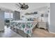 Comfortable main bedroom with access to a balcony and coastal-themed decor at 1625 S Ocean Blvd. # 211, North Myrtle Beach, SC 29582