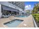 Relax by the pool with comfortable lounge chairs and easy access to the building at 2001 S Ocean Blvd. # 815, Myrtle Beach, SC 29577