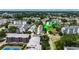 An aerial view showcases the condo location amidst lush green surroundings and neighborhood at 211 N Hillside Dr. # 204, North Myrtle Beach, SC 29582