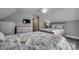 Bedroom with two beds, white dressers and a ceiling fan at 211B 15Th Ave. S, Surfside Beach, SC 29575