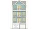 Three-story home featuring a light blue exterior, white trim, and a series of private balconies at 211B 15Th Ave. S, Surfside Beach, SC 29575