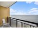 This condo balcony offers stunning, unobstructed ocean views and seating at 2600 N Ocean Blvd. # 1406, Myrtle Beach, SC 29577