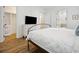 Bright bedroom features a walk-in closet and ensuite bathroom for added convenience at 346 Tuckers Rd. # A, Pawleys Island, SC 29585