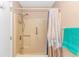 Walk-in shower with seat and handle at 3700 Golf Colony Lane # 20-L, Little River, SC 29566