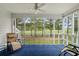 Relaxing screened porch with a ceiling fan and views of the golf course at 3833 Myrtle Pointe Dr. # 18 Bu 3, Myrtle Beach, SC 29577