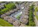 Aerial view of a condo community with a tennis court and outdoor pool at 4101 Pinehurst Circle # Aa-3, Little River, SC 29566