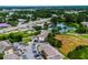 Aerial view of property with pond, mature trees, and parking lot at 4101 Pinehurst Circle # Aa-3, Little River, SC 29566