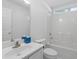 Bathroom includes a shower-tub combination, a vanity, and an above-window at 4196 Ravenwood Dr., Little River, SC 29566