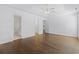 Bedroom featuring wood flooring, ceiling fan and walk-in closet at 4196 Ravenwood Dr., Little River, SC 29566