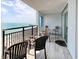 Spacious balcony with ocean views, comfortable seating, and room to relax at 504 N Ocean Blvd. # 1106, Myrtle Beach, SC 29577