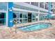 Inviting hot tub at a resort with blue-accented exterior, easy access, and relaxing atmosphere at 504 N Ocean Blvd. # 1106, Myrtle Beach, SC 29577