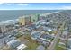 Aerial view showcasing the property near the beach and ocean at 5409 N Ocean Blvd. # 100, North Myrtle Beach, SC 29582