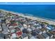 Wide aerial shot of beach neighborhood, highlighting community layout and access to ocean at 6001 - 1082 S Kings Hwy., Myrtle Beach, SC 29575