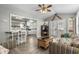 Inviting living room flows into the kitchen and breakfast area, perfect for entertaining at 6001-1453 S Kings Hwy., Myrtle Beach, SC 29575