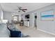 Open living area with comfortable seating and a view of the dining area at 6001-1808 S Kings Hwy., Myrtle Beach, SC 29575