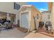 View of garage with painted murals, chairs and a table at 6001-N2 S Kings Hwy., Myrtle Beach, SC 29575