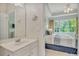Bright bathroom leading to a bedroom, complete with a mirror and modern sink at 6015 Catalina Dr. # 732, North Myrtle Beach, SC 29582